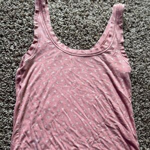 Arizona Jean Company Pink Ribbed Sleeveless Tank Top
